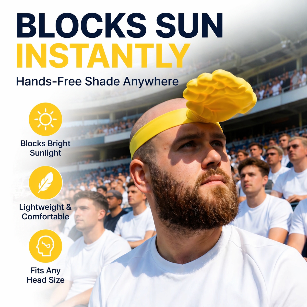 Hands-Free Sun Blocker Headband Shade