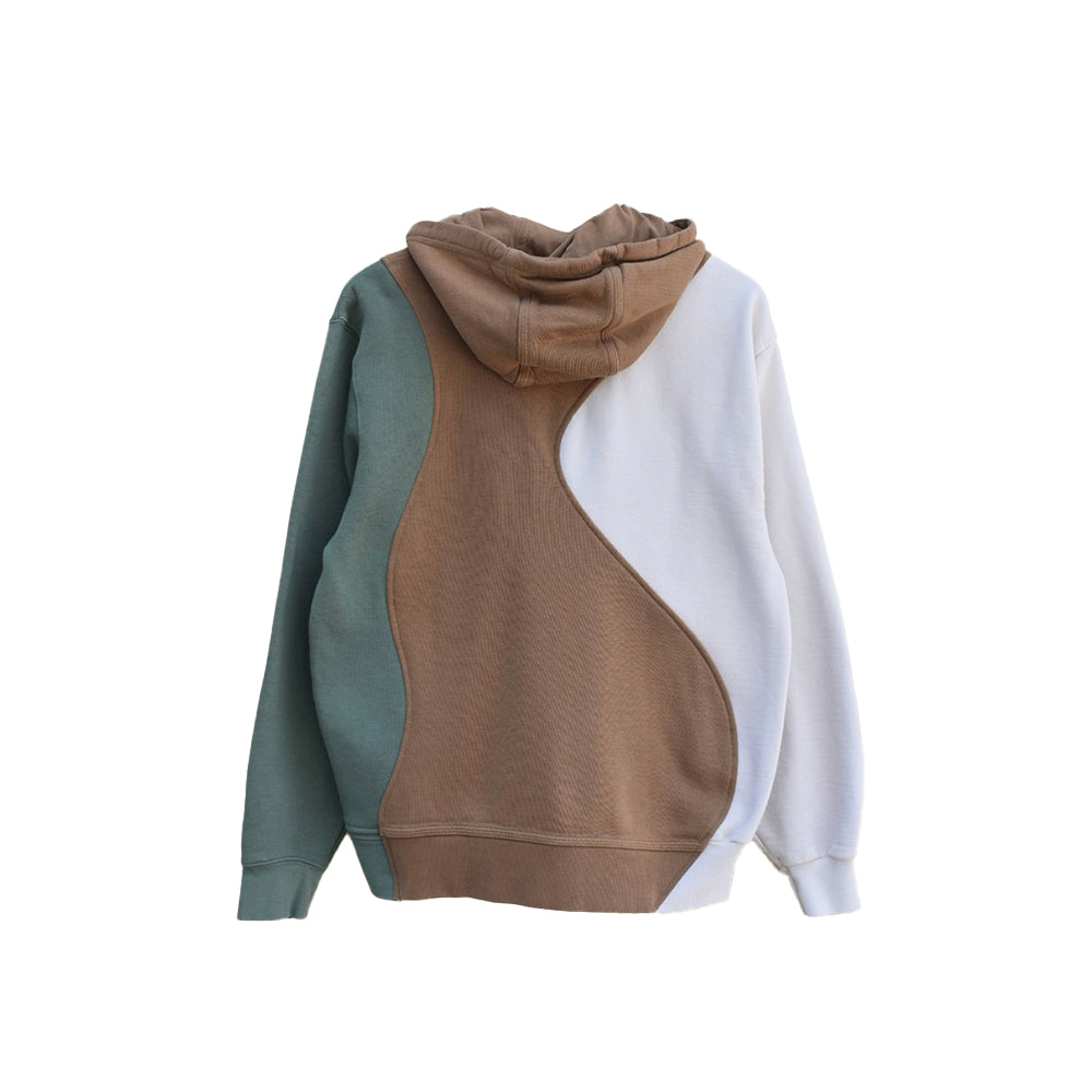 Brown, Green And Cream Reworked Hoodie