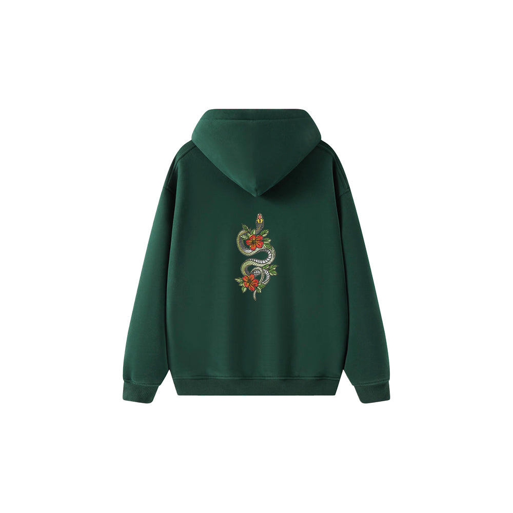 Embroidered Snake Hoodie