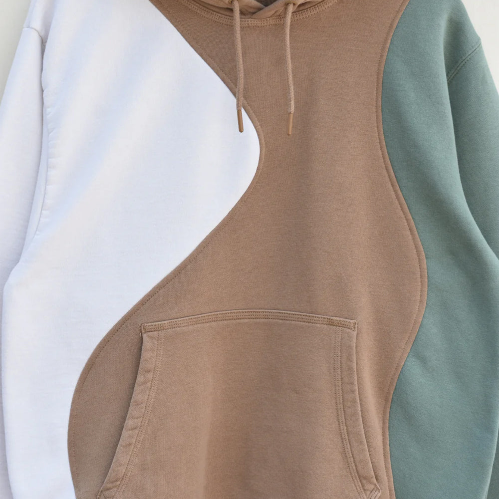 Brown, Green And Cream Reworked Hoodie