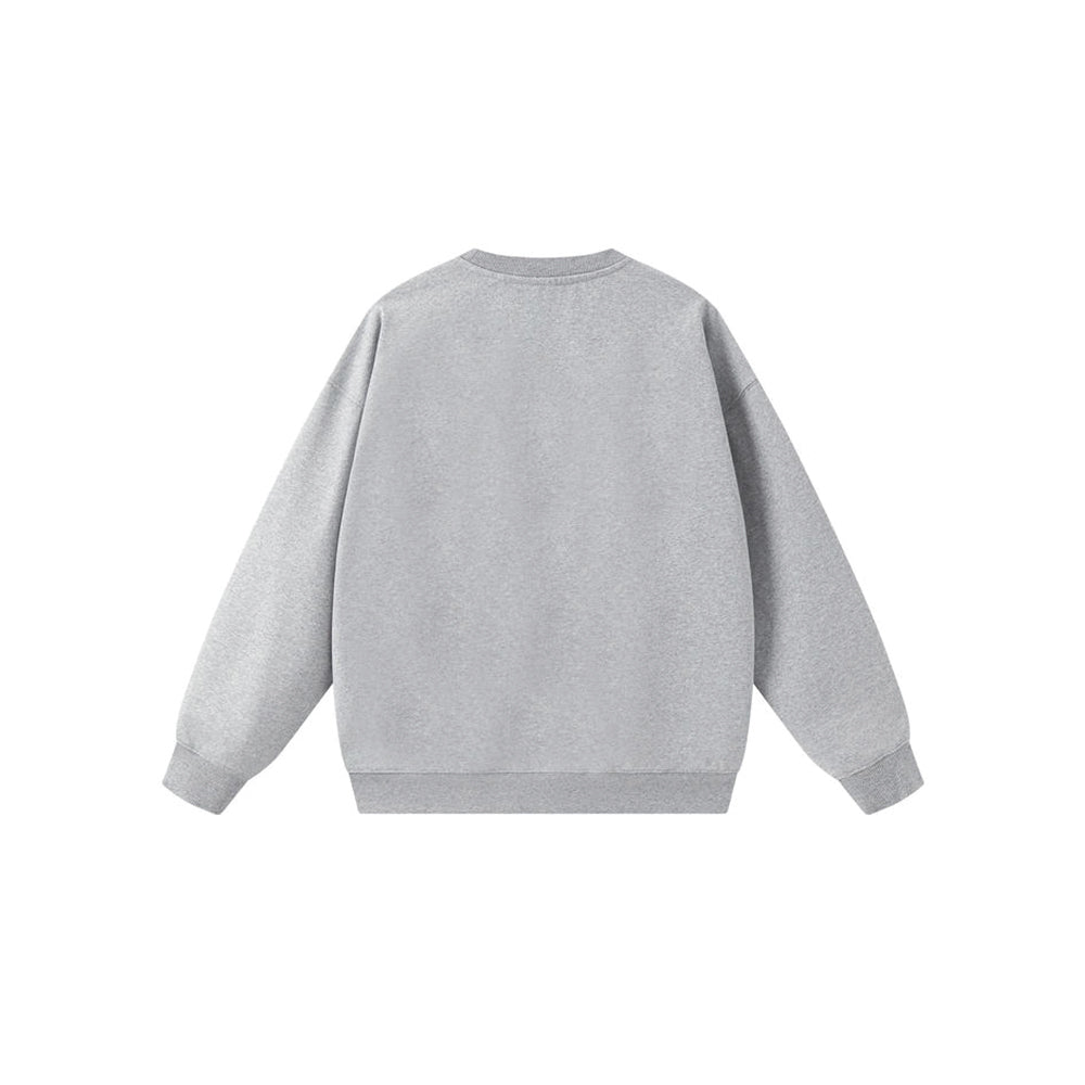 Embroidered Funny Learning Dinosaur Round Neck Sweatshirt