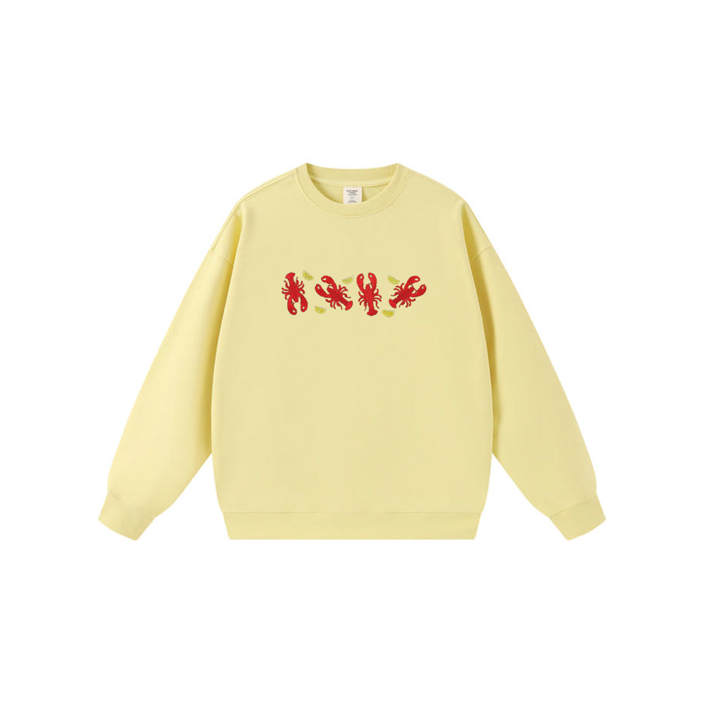 Embroidered lobster Sweatshirts