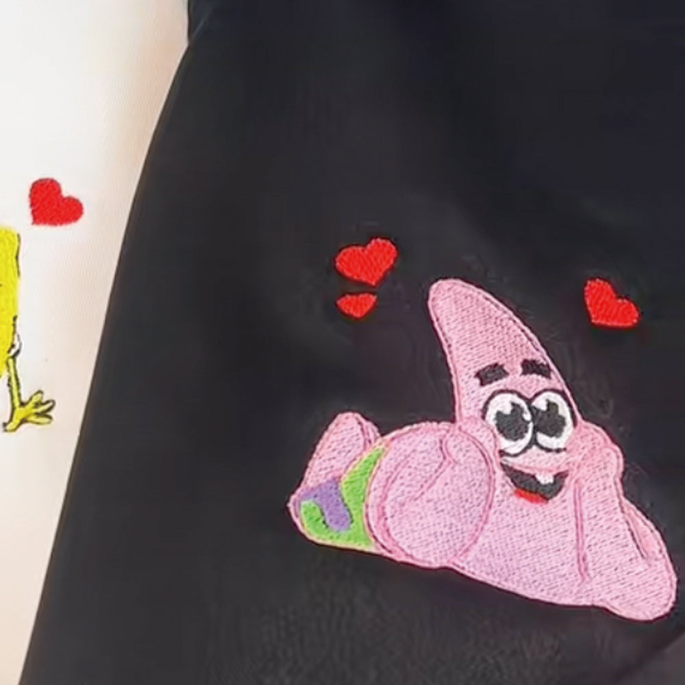 Embroidered Couple Anime Hoodie