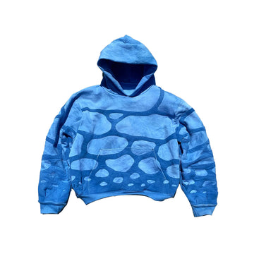 Wave-Stitch Panel Hoodie