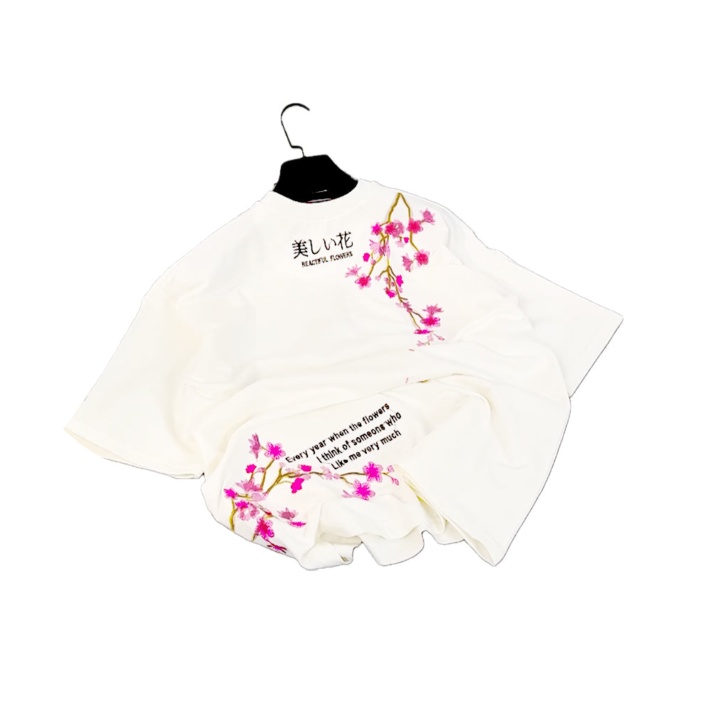Sakura Bloom Embroidered Tee