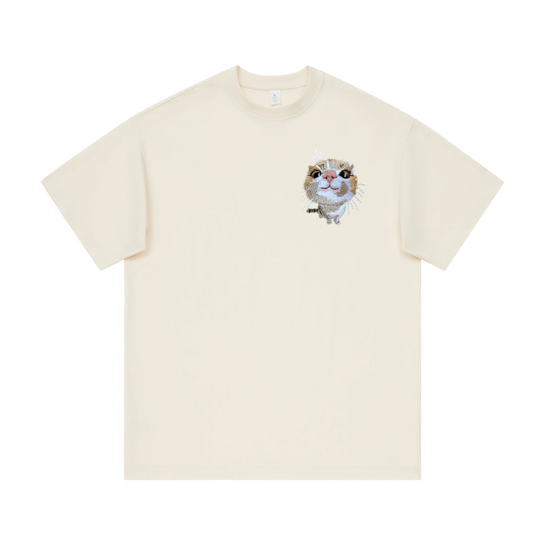 Pair Cat Embroidery Tee for Lovers