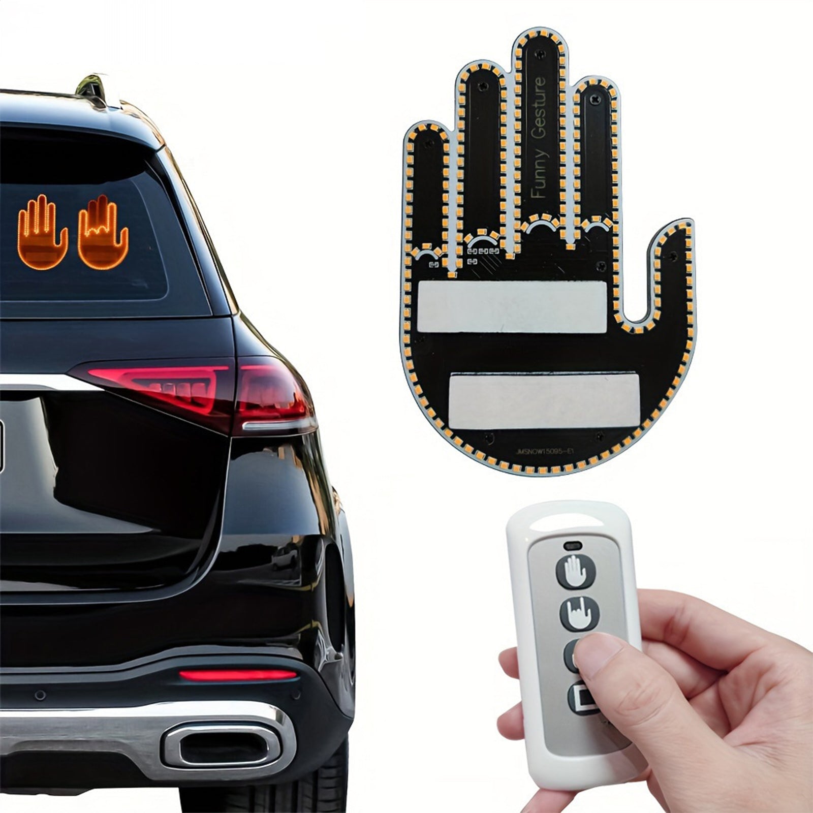 Remote-Controlled Palm-Shaped Car Warning Light