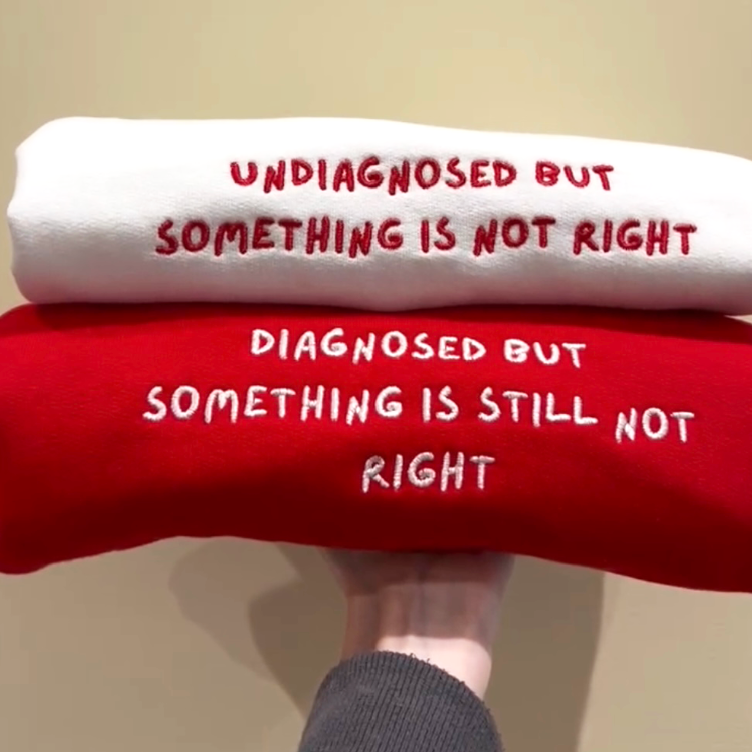 Diagnosed/Undiagnosed Embroidered Hoodie & Sweatshirt