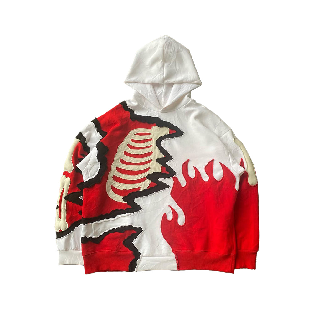 Patchwork Cut-and-Sew Hoodie
