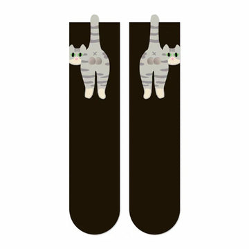 Playful 3D Kitty Socks