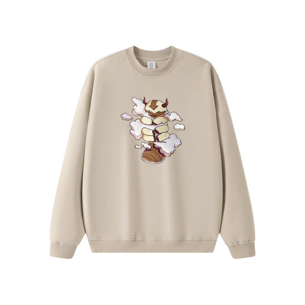 Devil Horn Hamburger Embroidered Sweatshirt