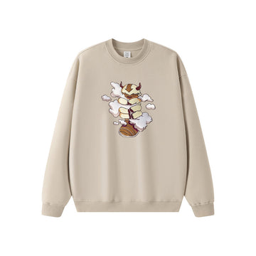 Devil Horn Hamburger Embroidered Sweatshirt