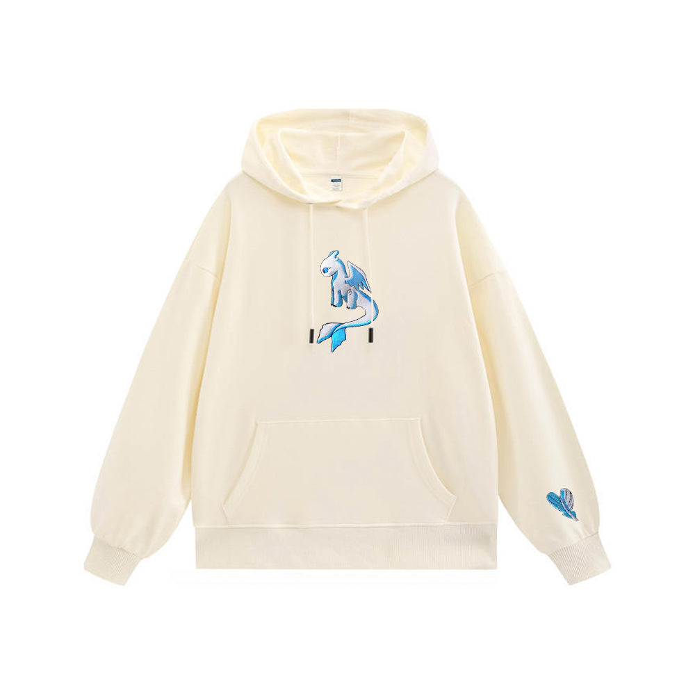 Night Fury And Light Fury Embroidered Hoodie