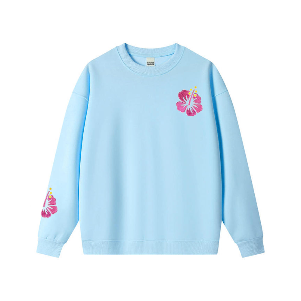 Beach Coconut Tree Embroidery Sweatshirt