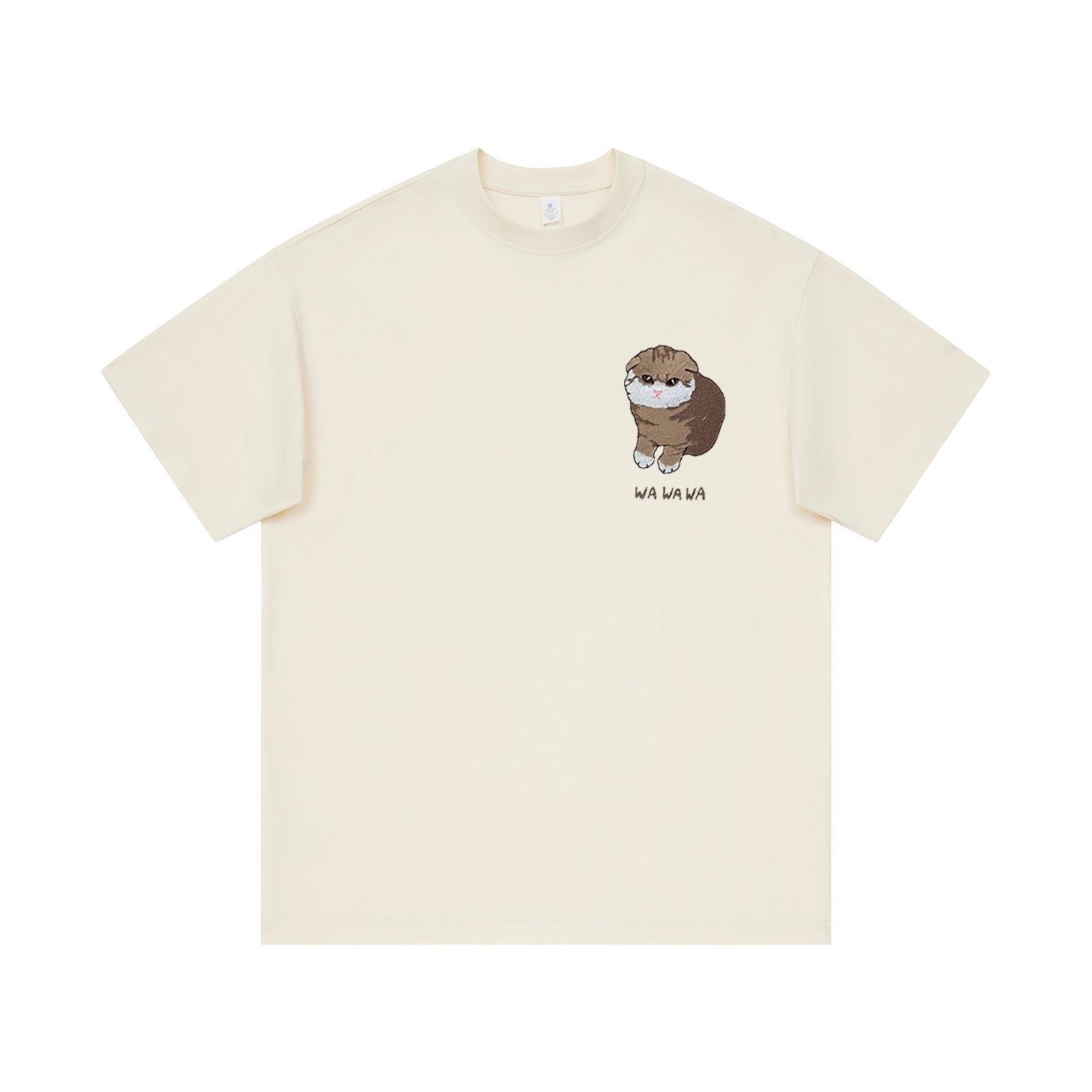 Cute Cat Embroidery T-Shirt