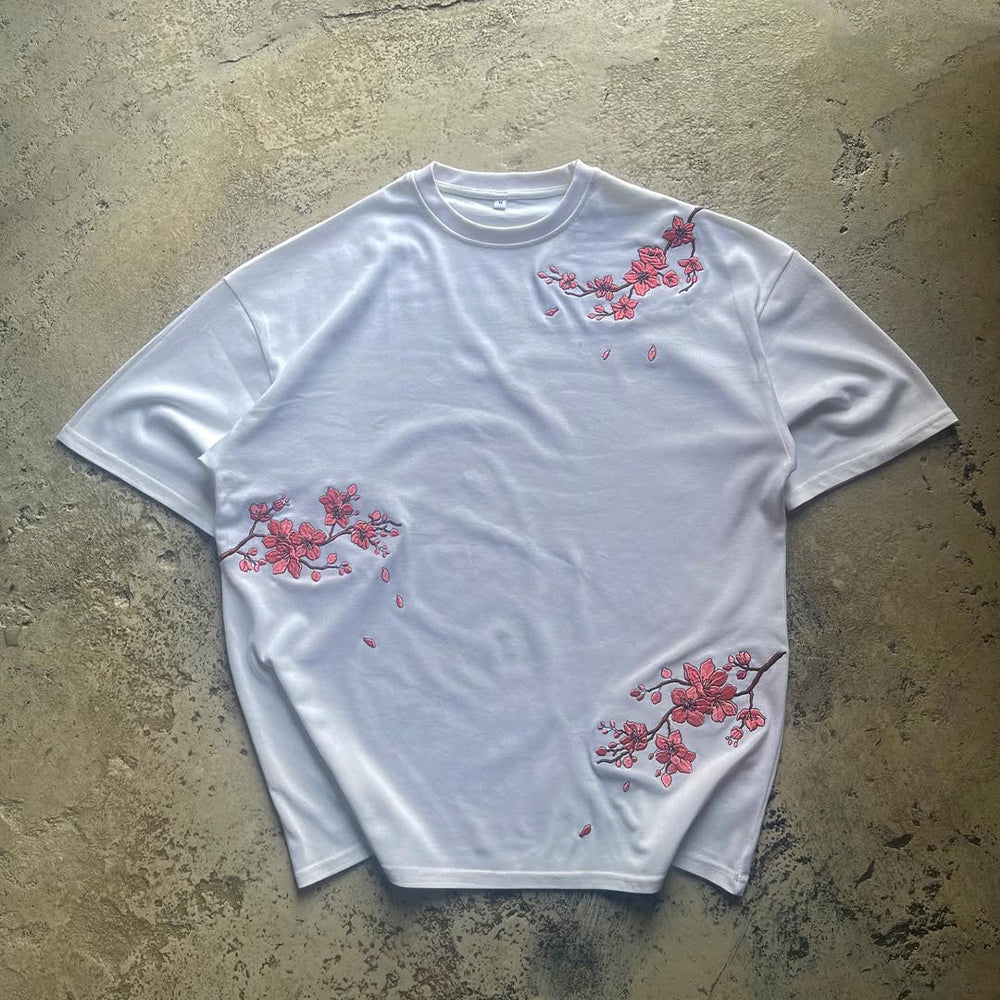 Embroidered Cherry Blossom Tee