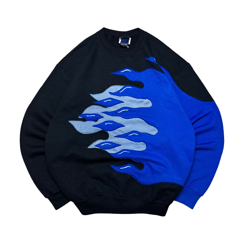 Black And Blue Color Tailoring And Sewing Creative Sweatshirt