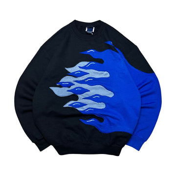 Black And Blue Color Tailoring And Sewing Creative Sweatshirt