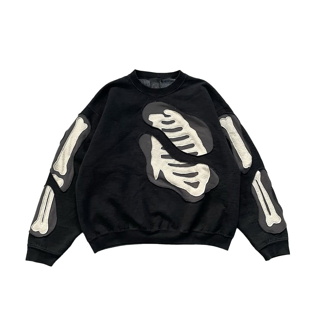 Skeleton Panel Crewneck Sweatshirt