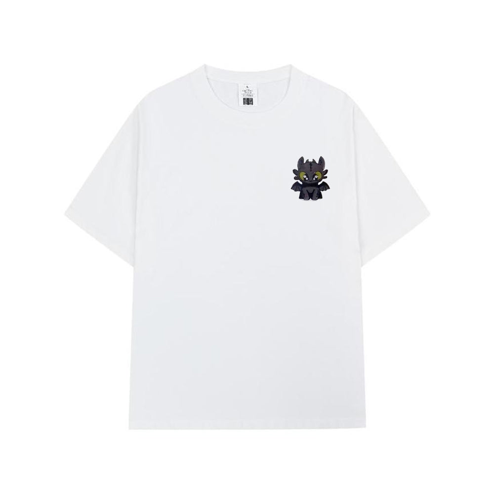 Chibi Dragon Embroidered Couple Tees