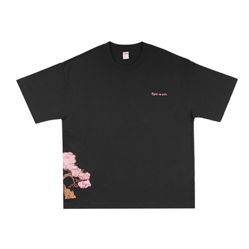 Embroidered Tee with Sakura Blossom Tree