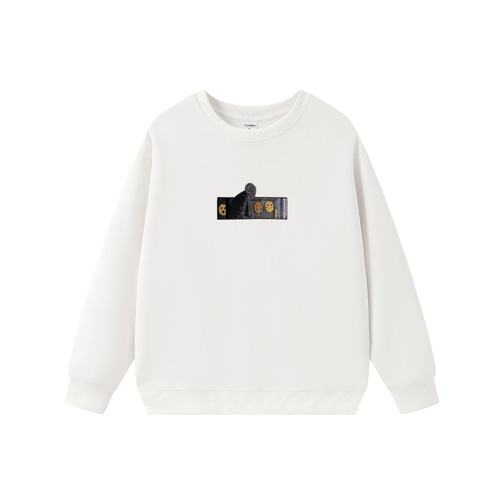 Round Face Expression Sweatshirt