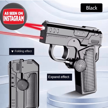 Multi Functional Folding Dual Form Decompression Gyro Gun Shaped Lighter