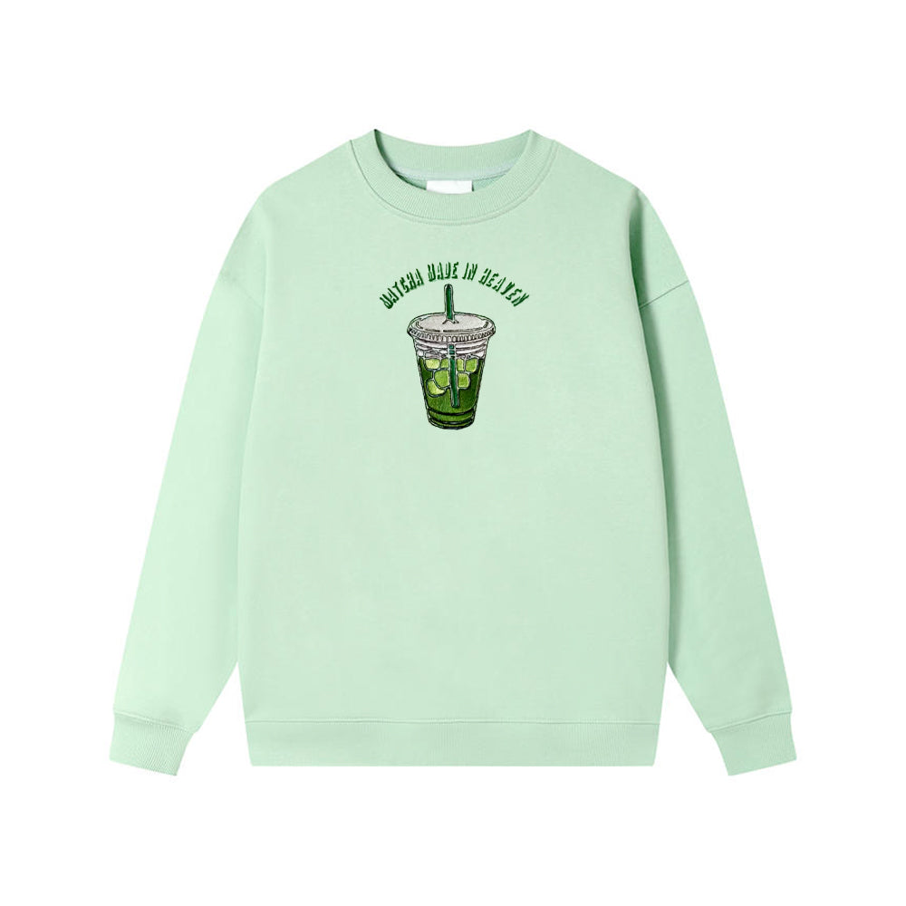 Matcha Cup Embroidered Sweatshirt