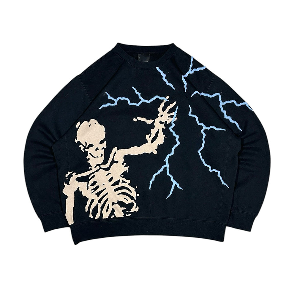 Skull Patchwork Crewneck Sweatshirt