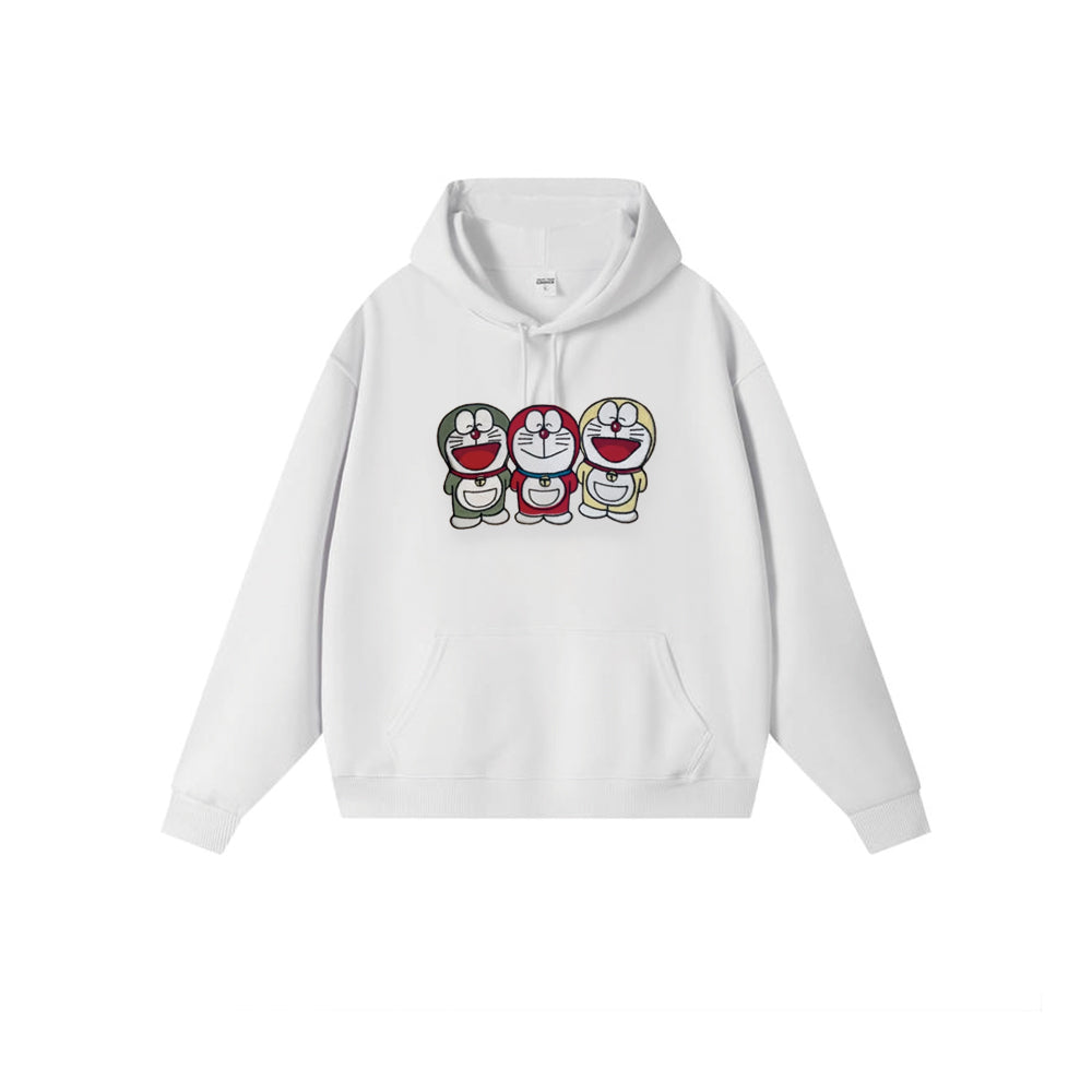 Embroidered Doraemon Hoodie