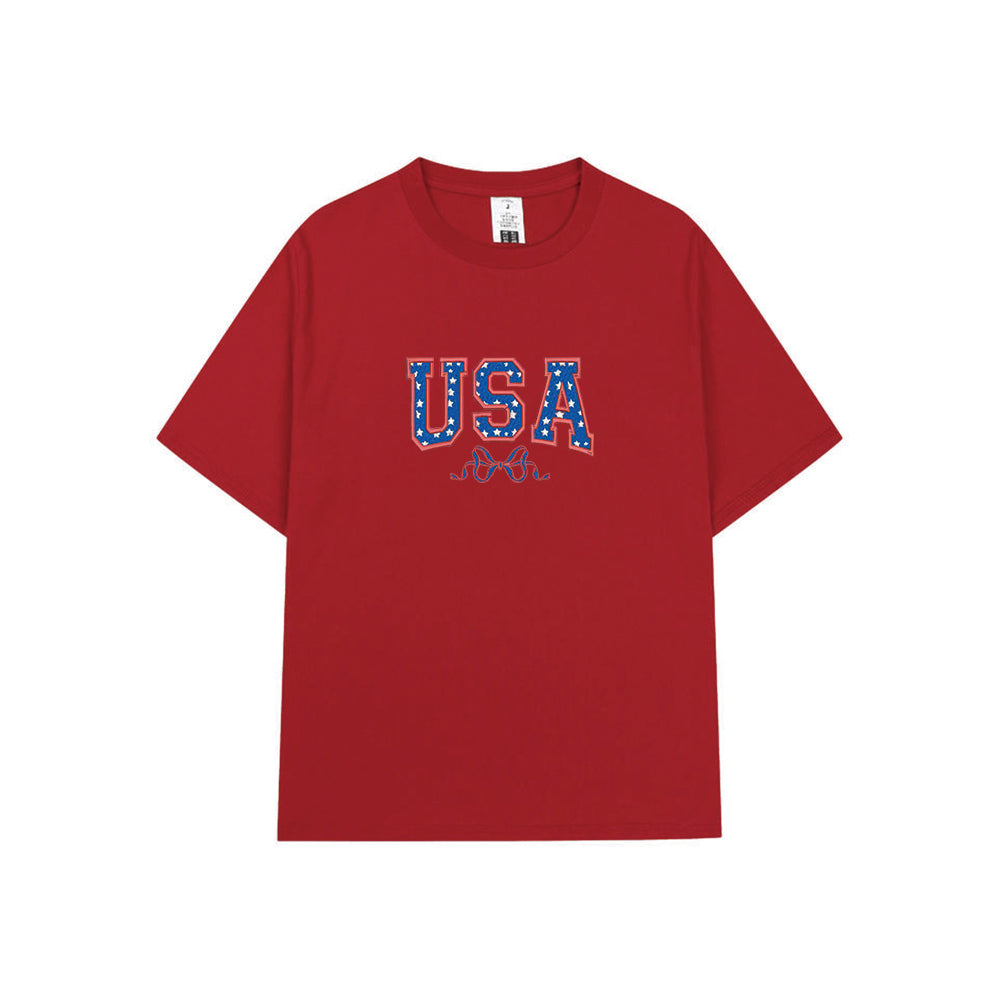 Embroidered USA T-shirt