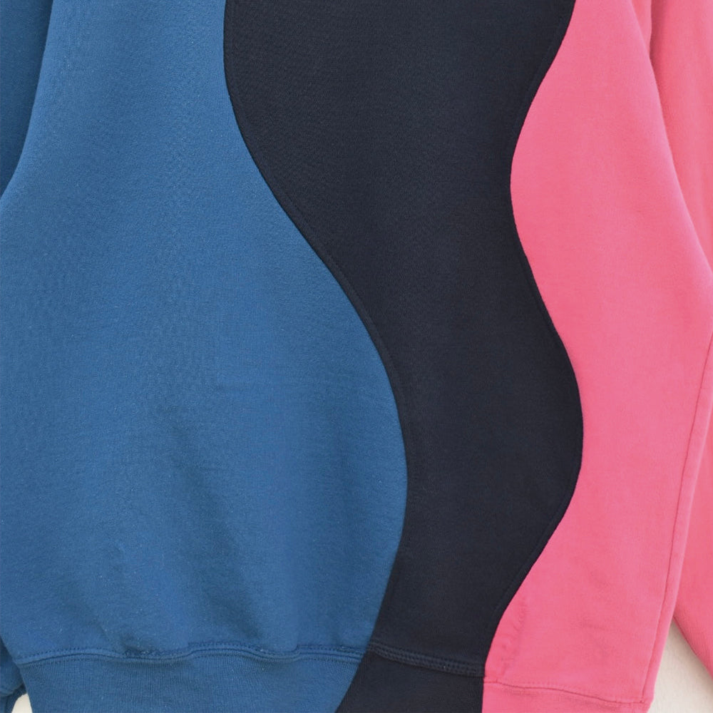 Black, Pink And Blue Reworked Sweatshirt