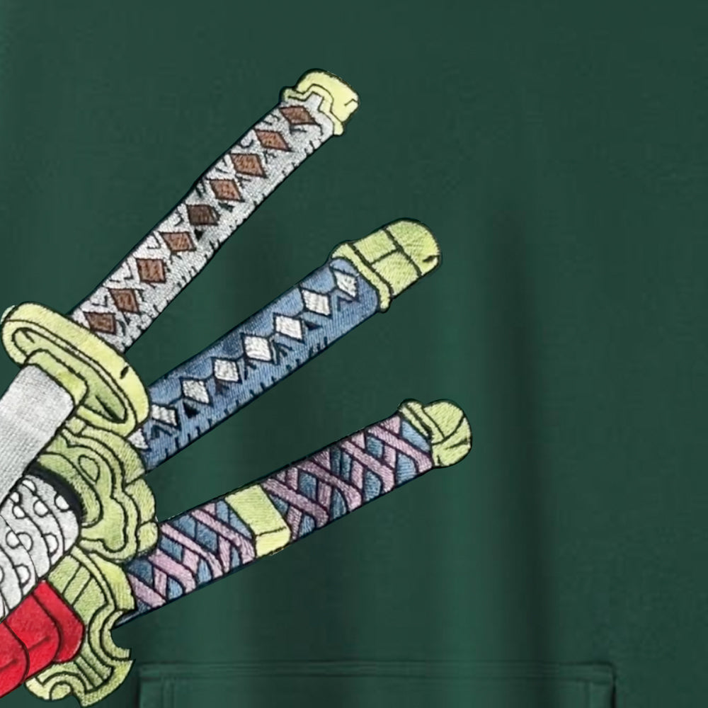 Embroidered Three Musketeers style Zoro's Ultimate Hoodie