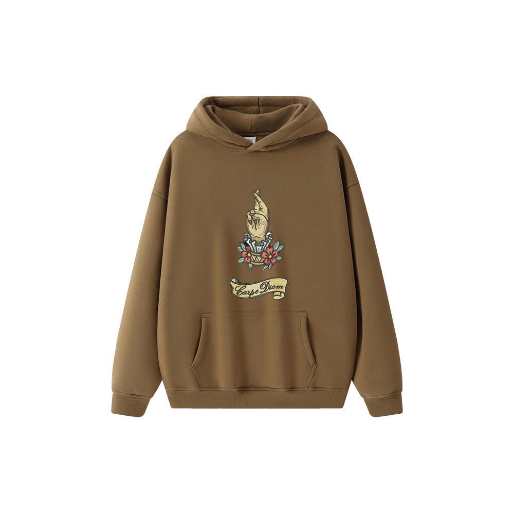 Embroidered Elegant Finger Flower Hoodie