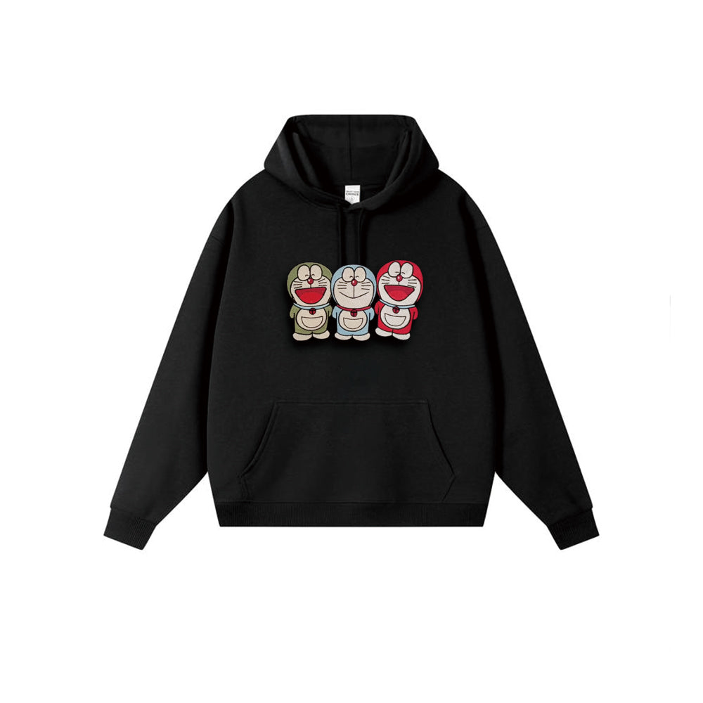 Embroidered Doraemon Hoodie
