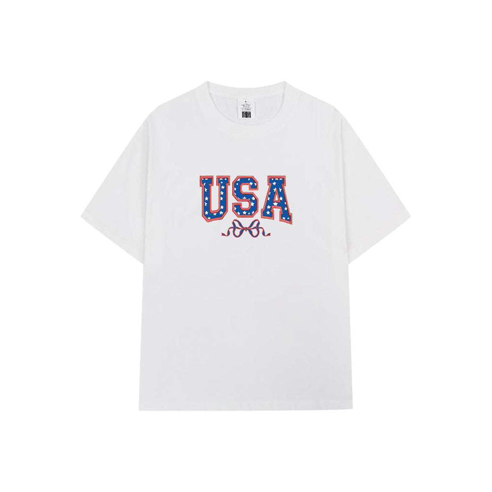Embroidered USA T-shirt
