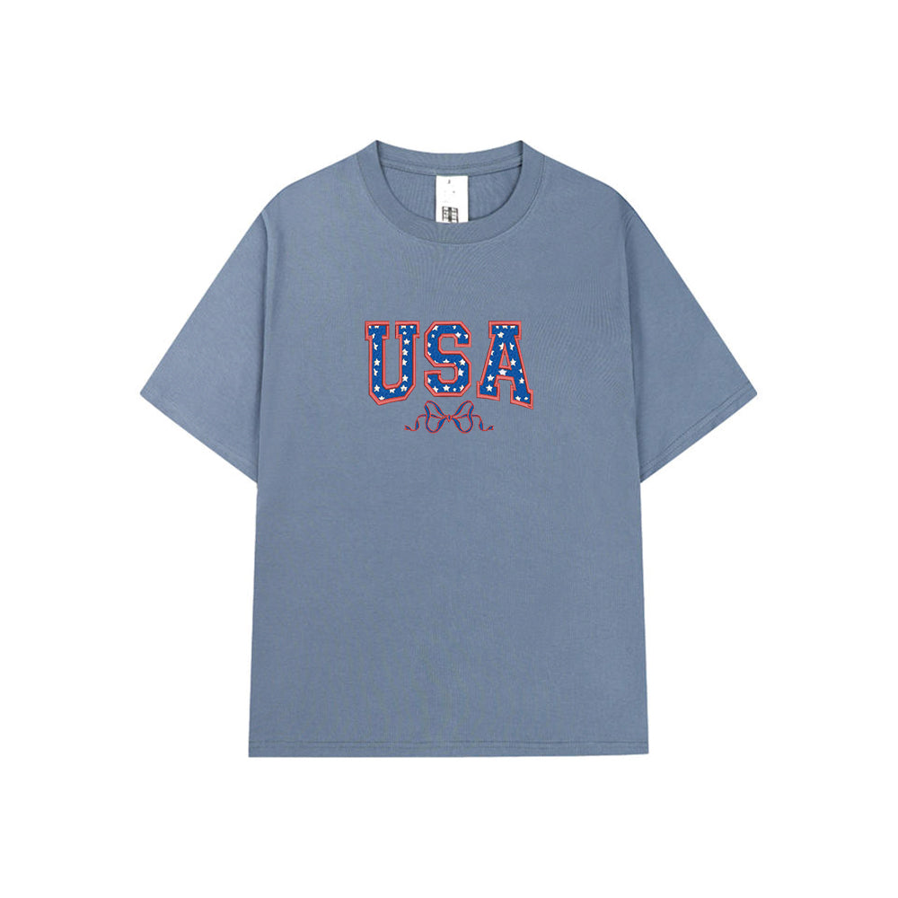 Embroidered USA T-shirt