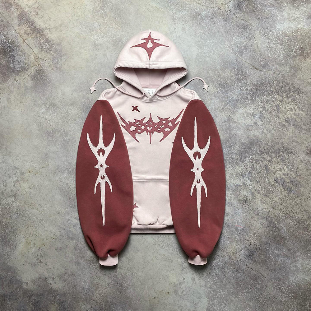 Urban Patchwork Cut Hoodie