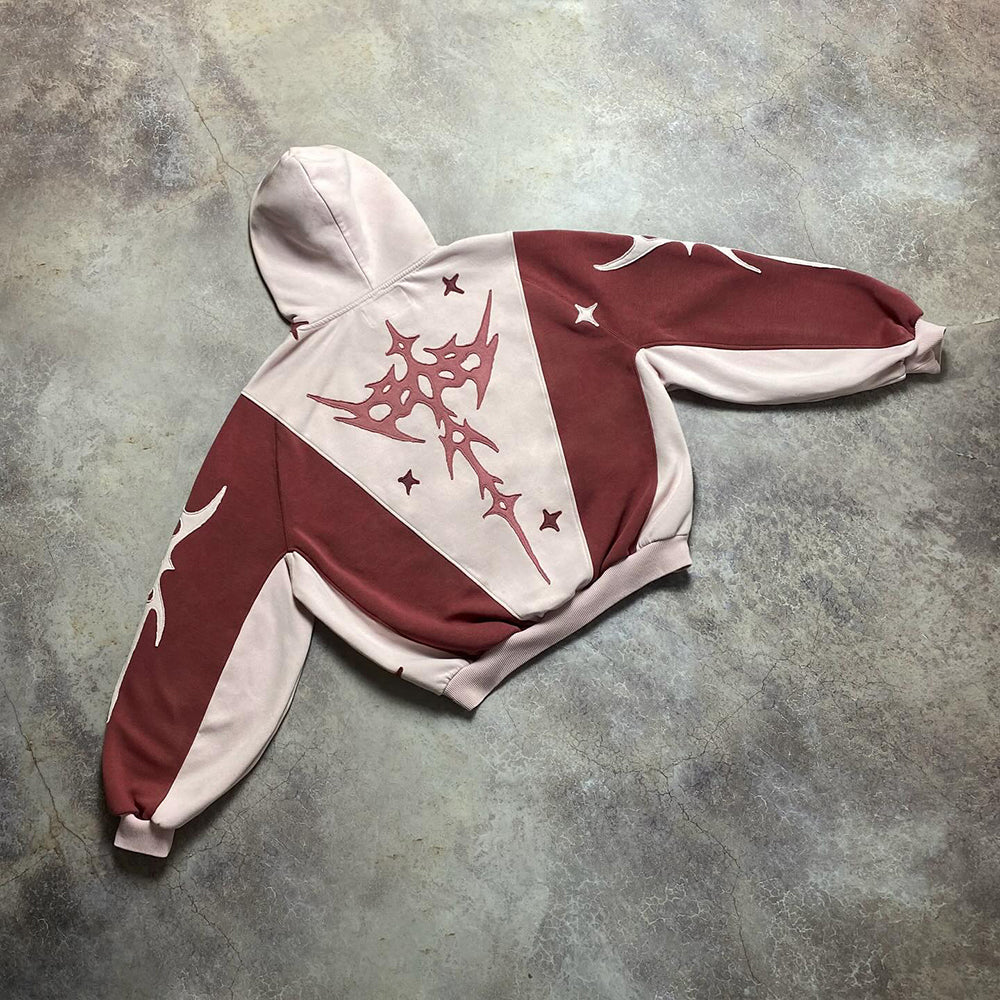 Urban Patchwork Cut Hoodie