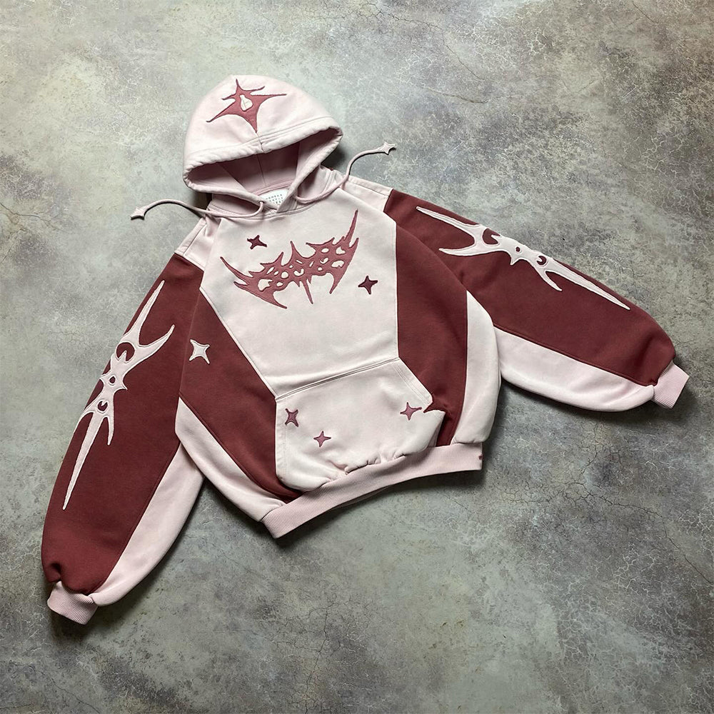 Urban Patchwork Cut Hoodie