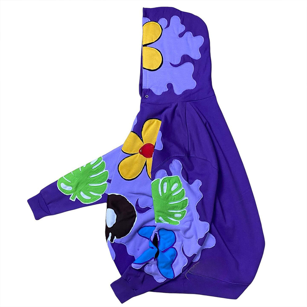 Skull Bloom Patch Hoodie