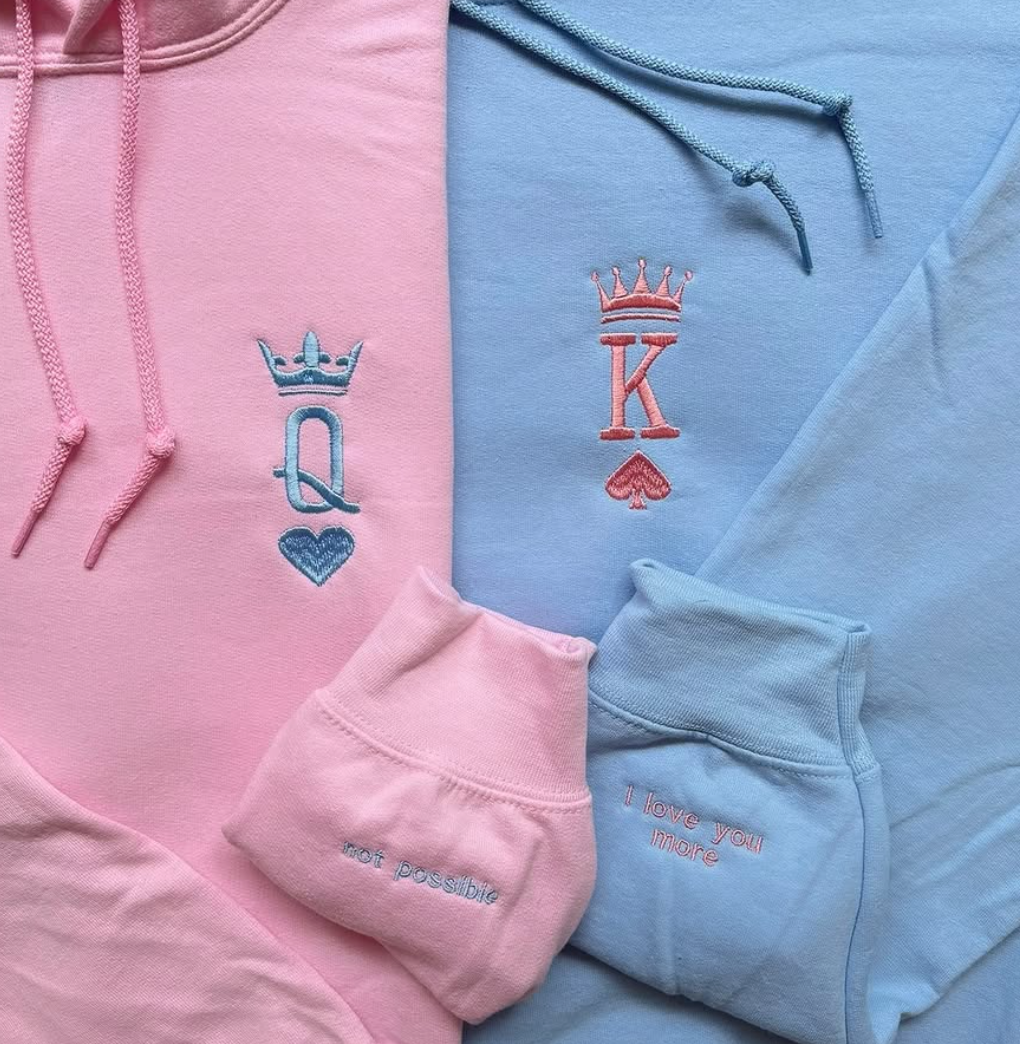 LoveLines Embroidery Hoodies