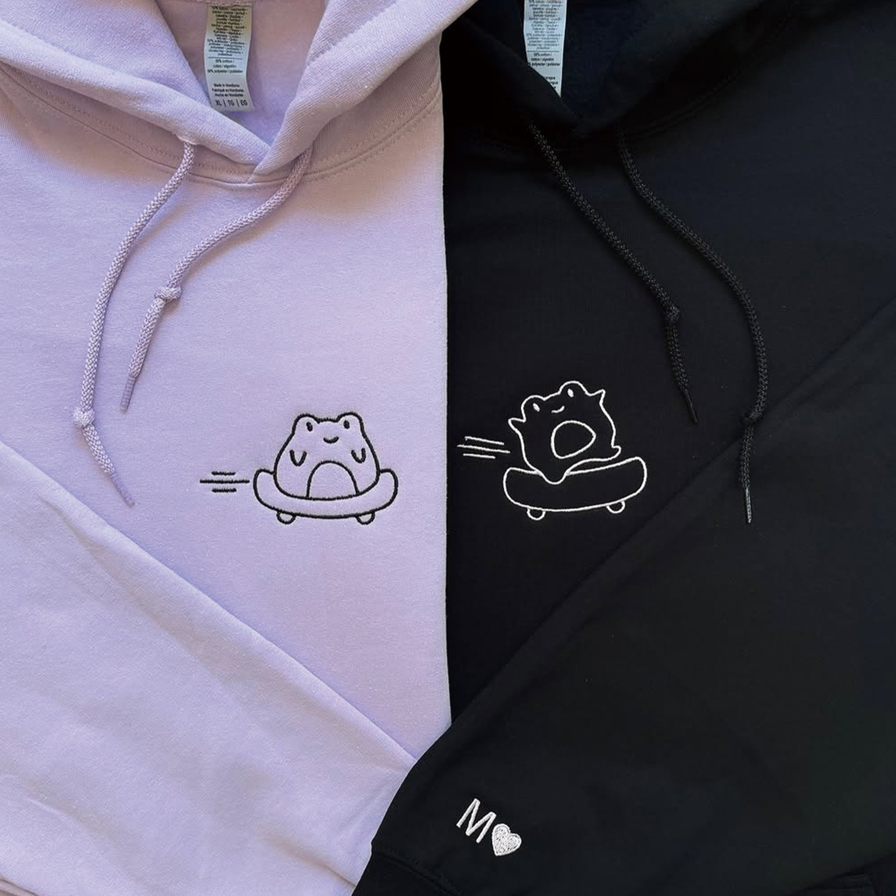 Embroidered Couple Hoodies