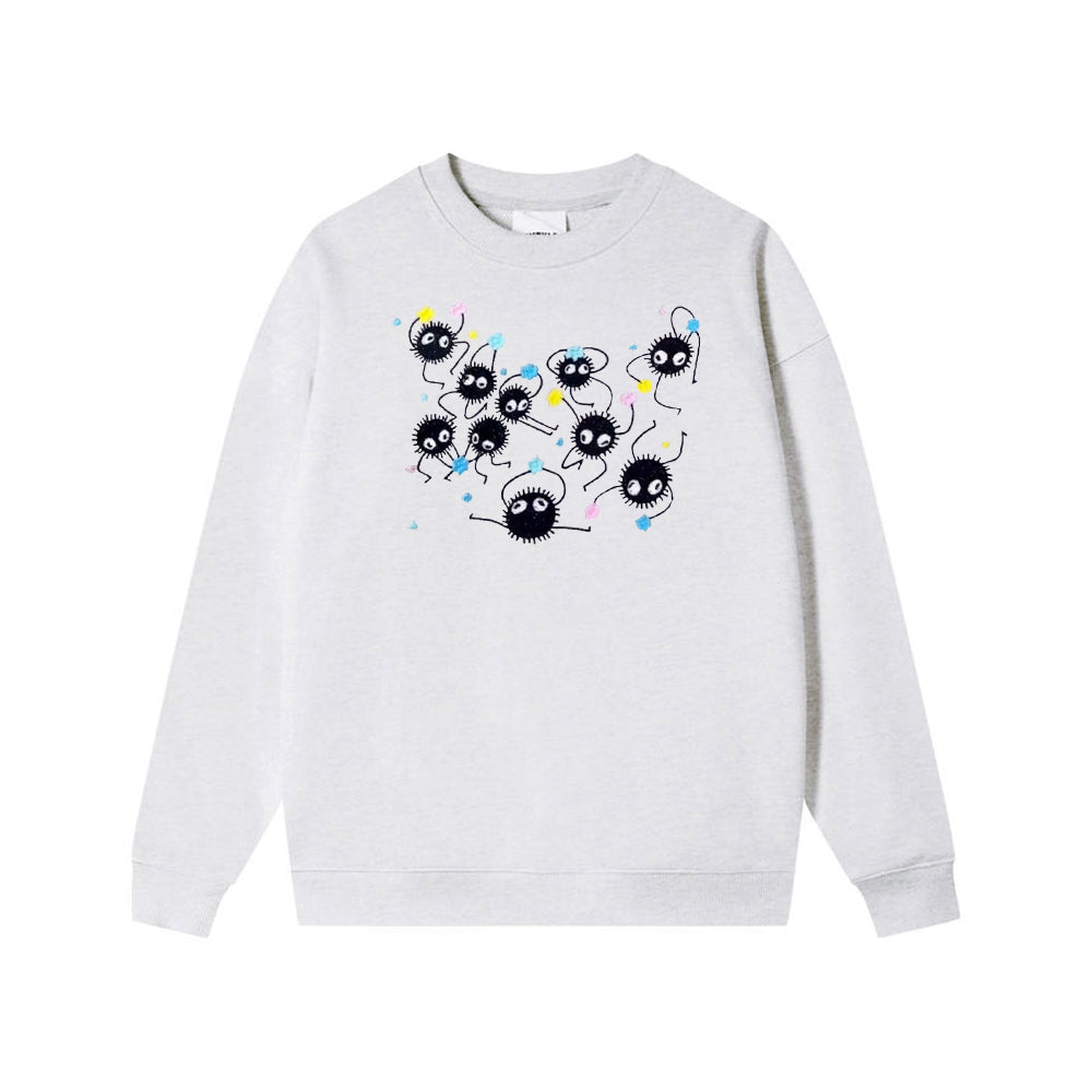 Jumping Coal Briquettes Embroidered Sweatshirt
