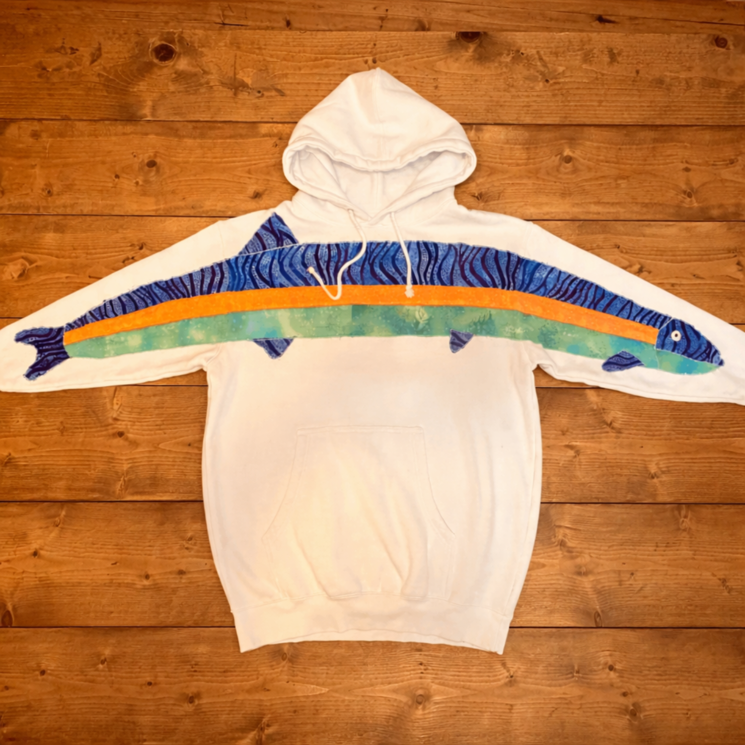 "Pacific Pike" Patchwork Hoodie
