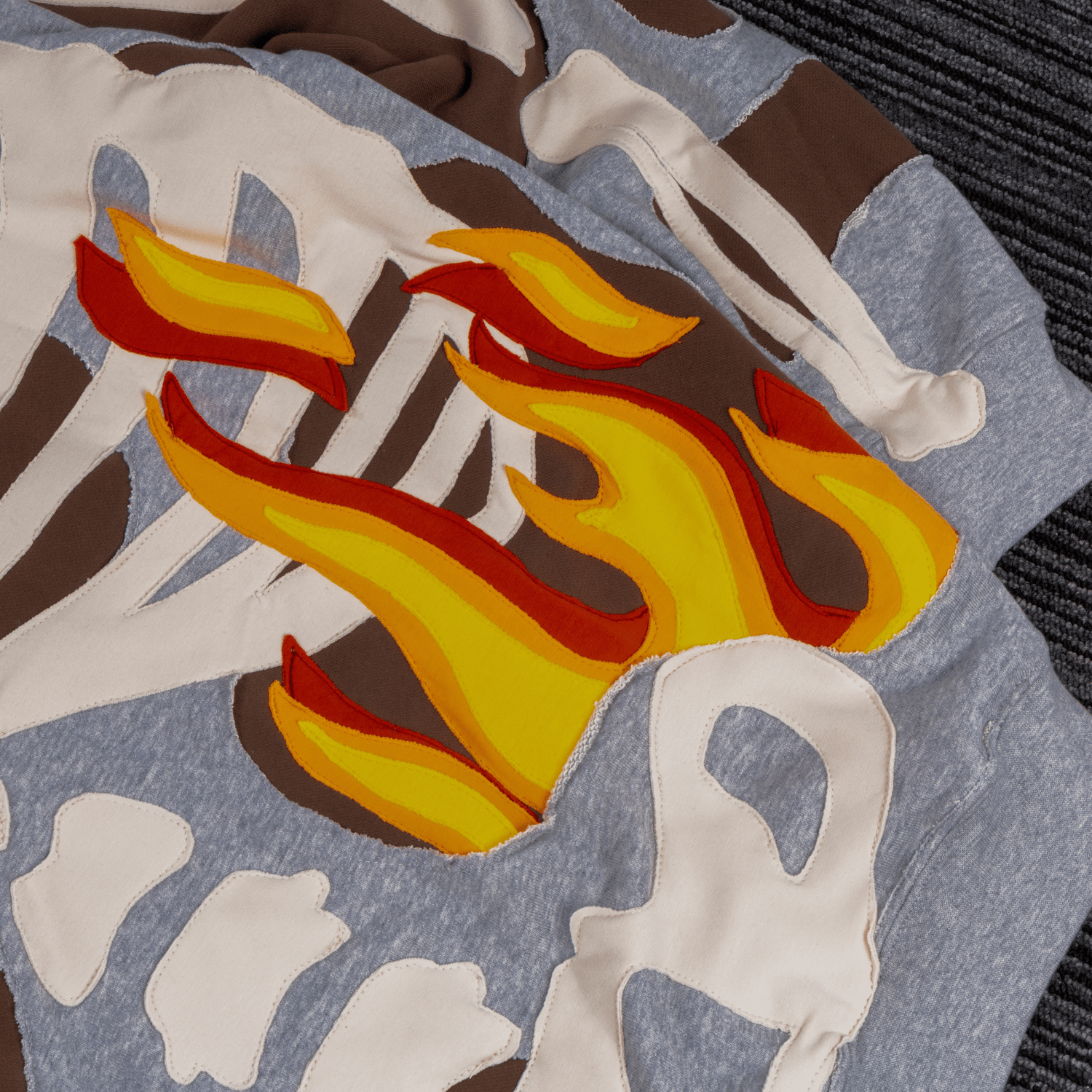 Skeleton Flame Reworked Hoodie