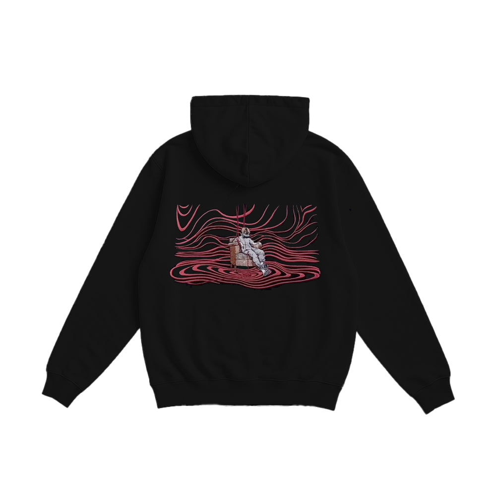 Embroidered sweatshirt in virtual space