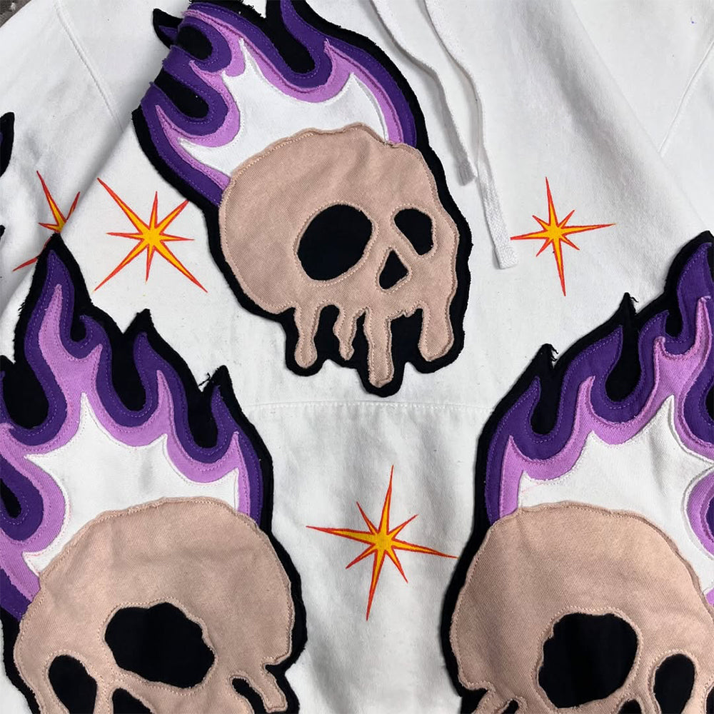 Skull Patchwork Hoodie