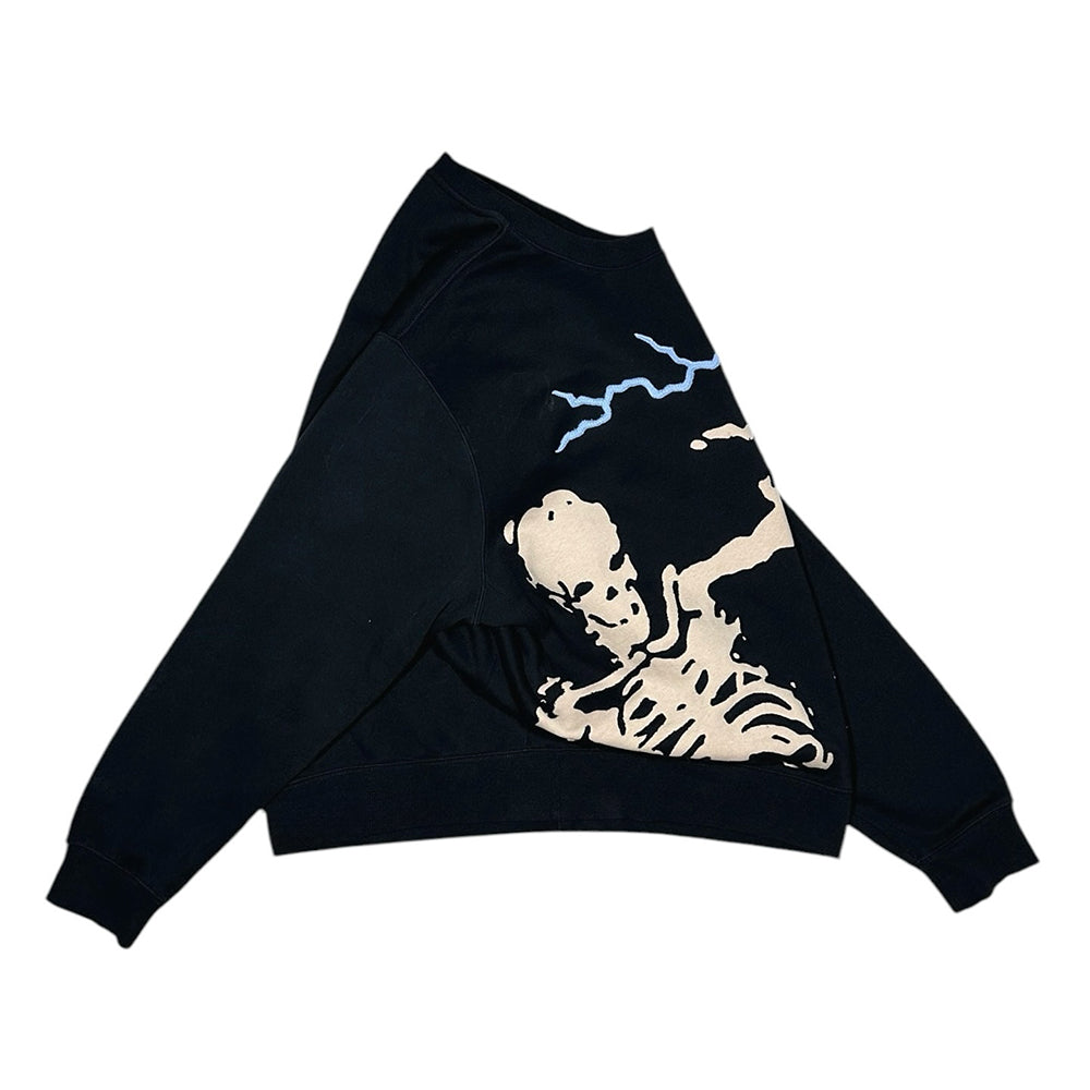 Skull Patchwork Crewneck Sweatshirt
