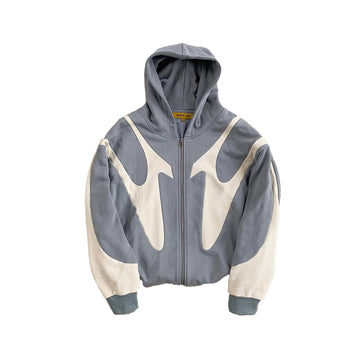 Contrast Zip-Up Hoodie